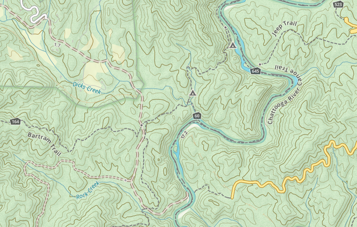 chattoogga river gaia gps